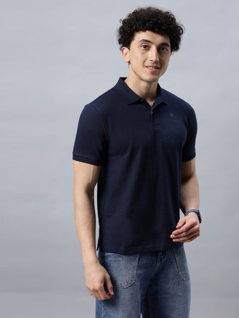 Classic Comfort: Men's 100% Cotton Polo T-shirt Black