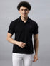 Classic Comfort: Men's 100% Cotton Polo T-shirt Black