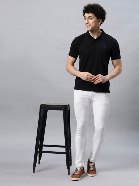 Classic Comfort: Men's 100% Cotton Polo T-shirt olive green