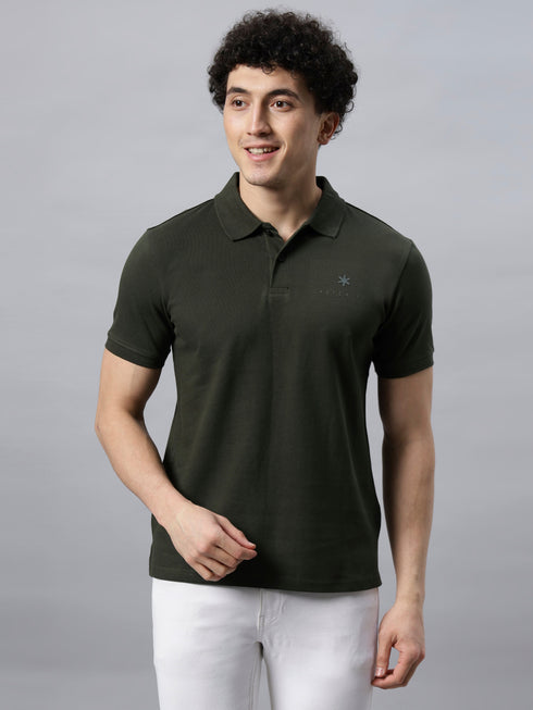 Classic Comfort: Men's 100% Cotton Polo T-shirt Black