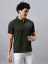Classic Comfort: Men's 100% Cotton Polo T-shirt olive green