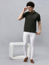 Classic Comfort: Men's 100% Cotton Polo T-shirt olive green