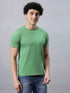 Men's 100% Cotton Round Neck Solid T-shirt Greyish Teal