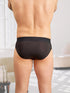 Men's Micromodal Solid Brief - Ultra Soft, Antimicrobial, No Marks Waistband - Cynical Black