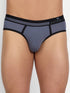 Men's Micro Modal Briefs with Piping Stone Blue