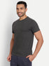Men's Crew Neck MELANGE Tee Navy Blue