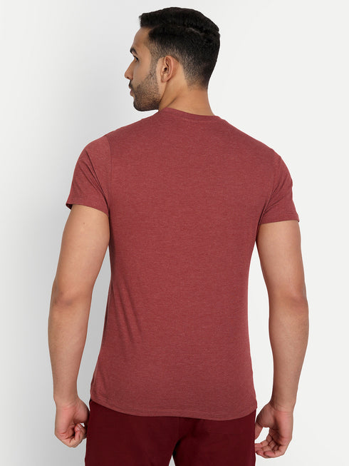 Men's Crew Neck MELANGE Tee Navy Blue