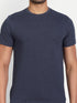 Men's Crew Neck MELANGE Tee Navy Blue