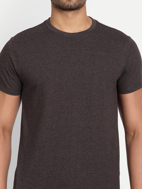 Men's Crew Neck MELANGE Tee Navy Blue