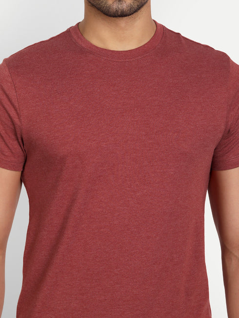 Men's Crew Neck MELANGE Tee Navy Blue